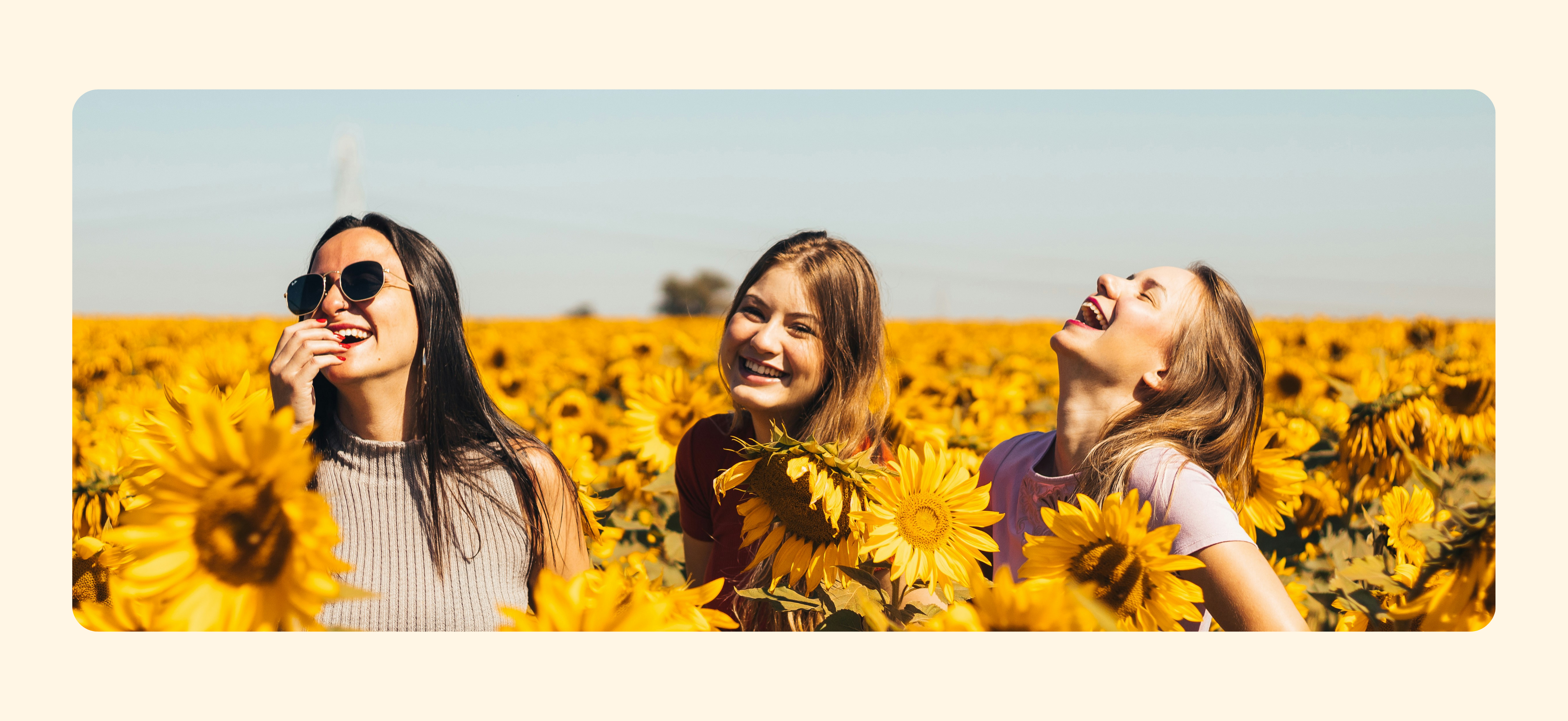 Three girls enjoying nature after receiving great care at Bridges Healthcare.